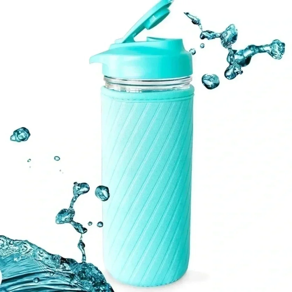 Masontops Regular Mouth Mason Jar Water Bottle Set, Teal